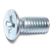 MIDWEST FASTENER M4-0.70 x 10 mm Phillips Flat Machine Screw, Zinc Plated Steel, 50 PK 51483